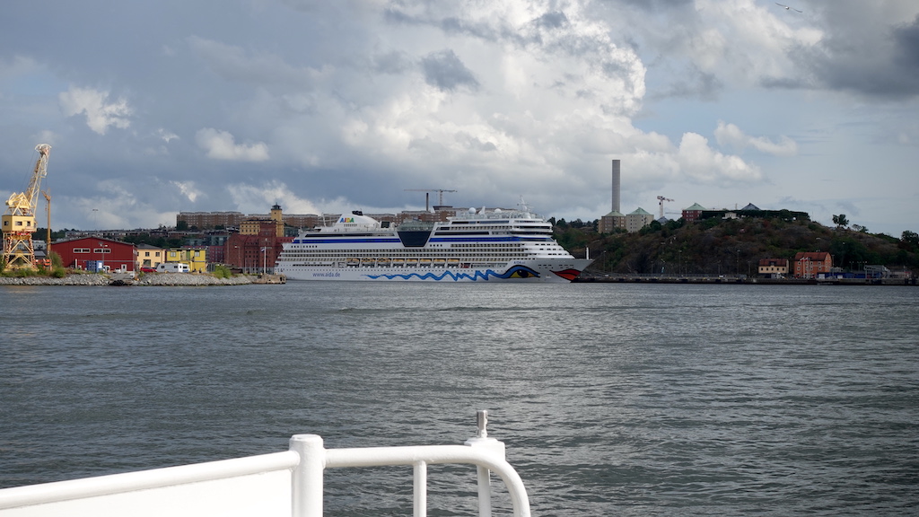 Vägen till Vasamuseet via Djurgårdsfärjan.